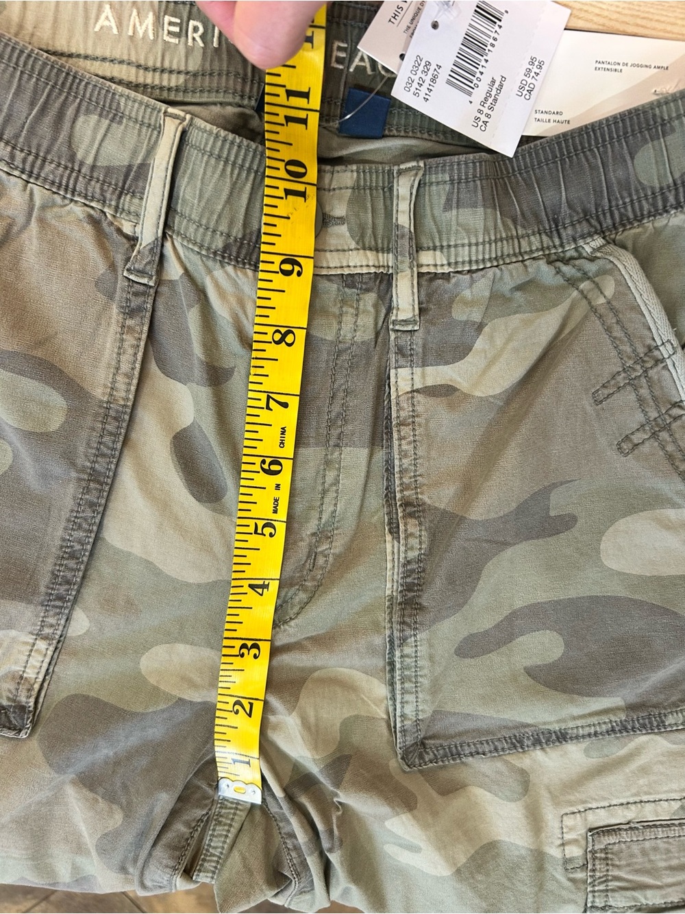 American Eagle Outfitters Olive Green Camo Joggers - Picture 8 of 9